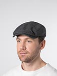 Кепка STETSON арт. 6380517 DRIVER CAP SUSTAINABLE CASHMERE HERRINGBONE (темно-серый)